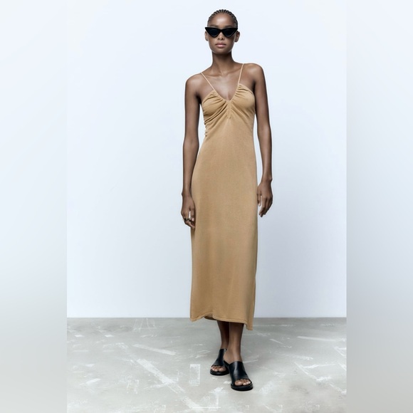 New, never worn Zara knit halter dress, size S - Picture 1 of 2